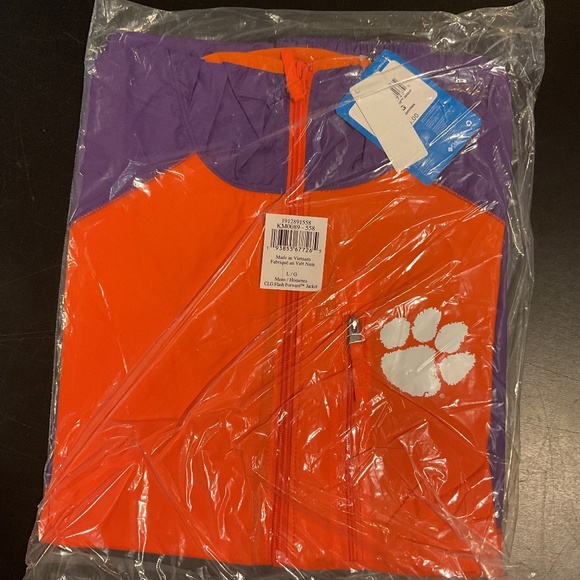 COLUMBIA CLEMSON CLG FLASH FORWARD JACKET LARGE NEW - Picture 5 of 5